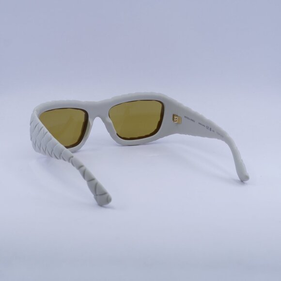 Bottega Veneta BV1303S 006 Sunglasses Chalk White Square Frame, Brown Lenses main image 6